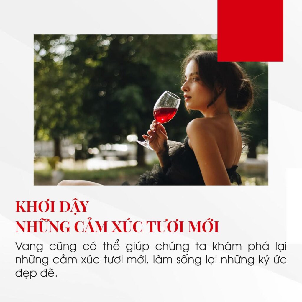 Rượu vang giúp khơi gợi những cảm xúc tươi mới