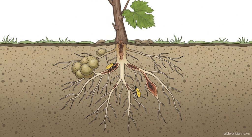 Dịch rệp Phylloxera và sự suy giảm chất lượng rượu vang Ý
