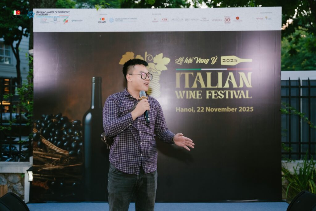Vang Huy Phong tại Lễ hội Vang Ý ICHAM 2025