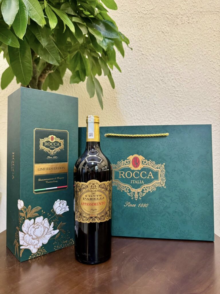 Set rượu vang Ý cao cấp Rocca Conte Parelli 