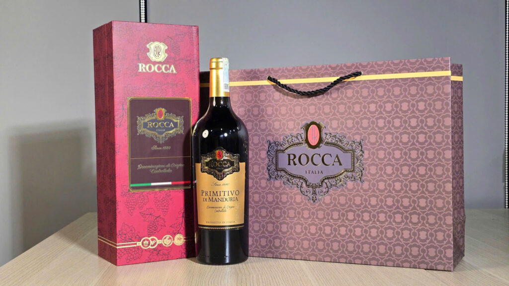 Set vang đỏ Ý cao cấp - Rocca Primitivo