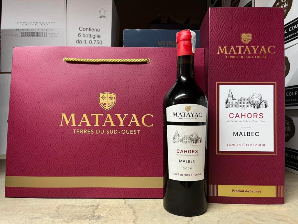 Chai vang đỏ Pháp Matayac